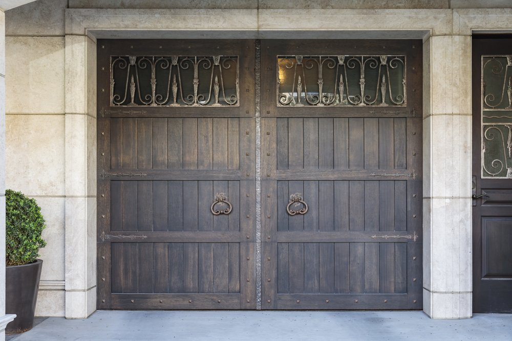 rustic black garage door styles for wooden doors